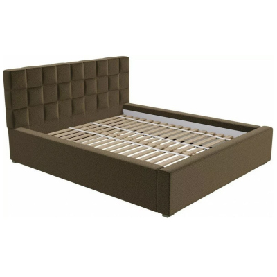 Kárpitozott egyszemélyes ágy léces ágyráccsal 120x200 WARNOW 2 - világosszürke