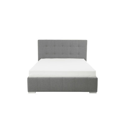 Franciaágy léces kerettel 140x200 MELDORF - világos szürke
