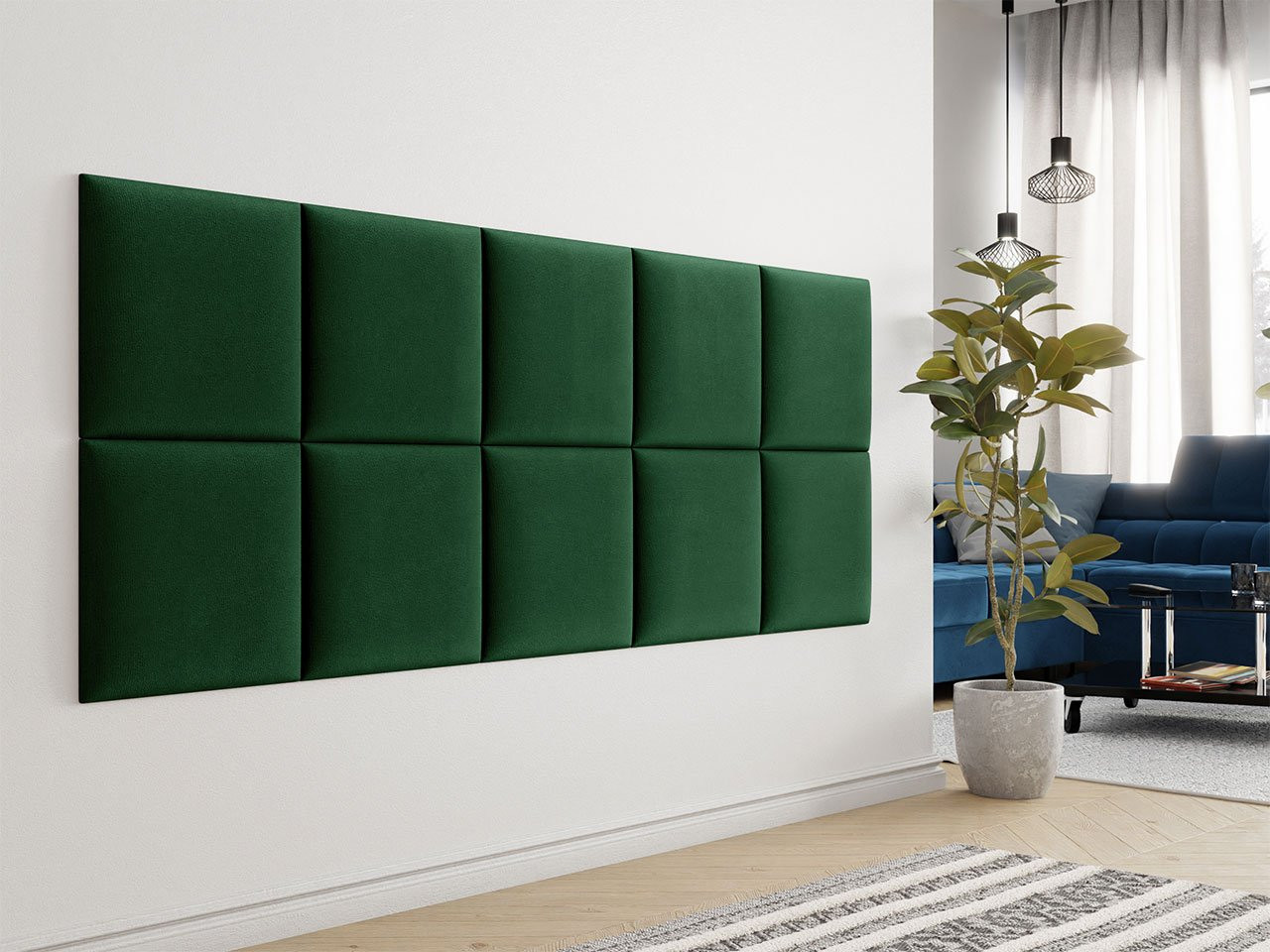 PAG kárpitozott falpanel 42x42 - fehér ökobőr