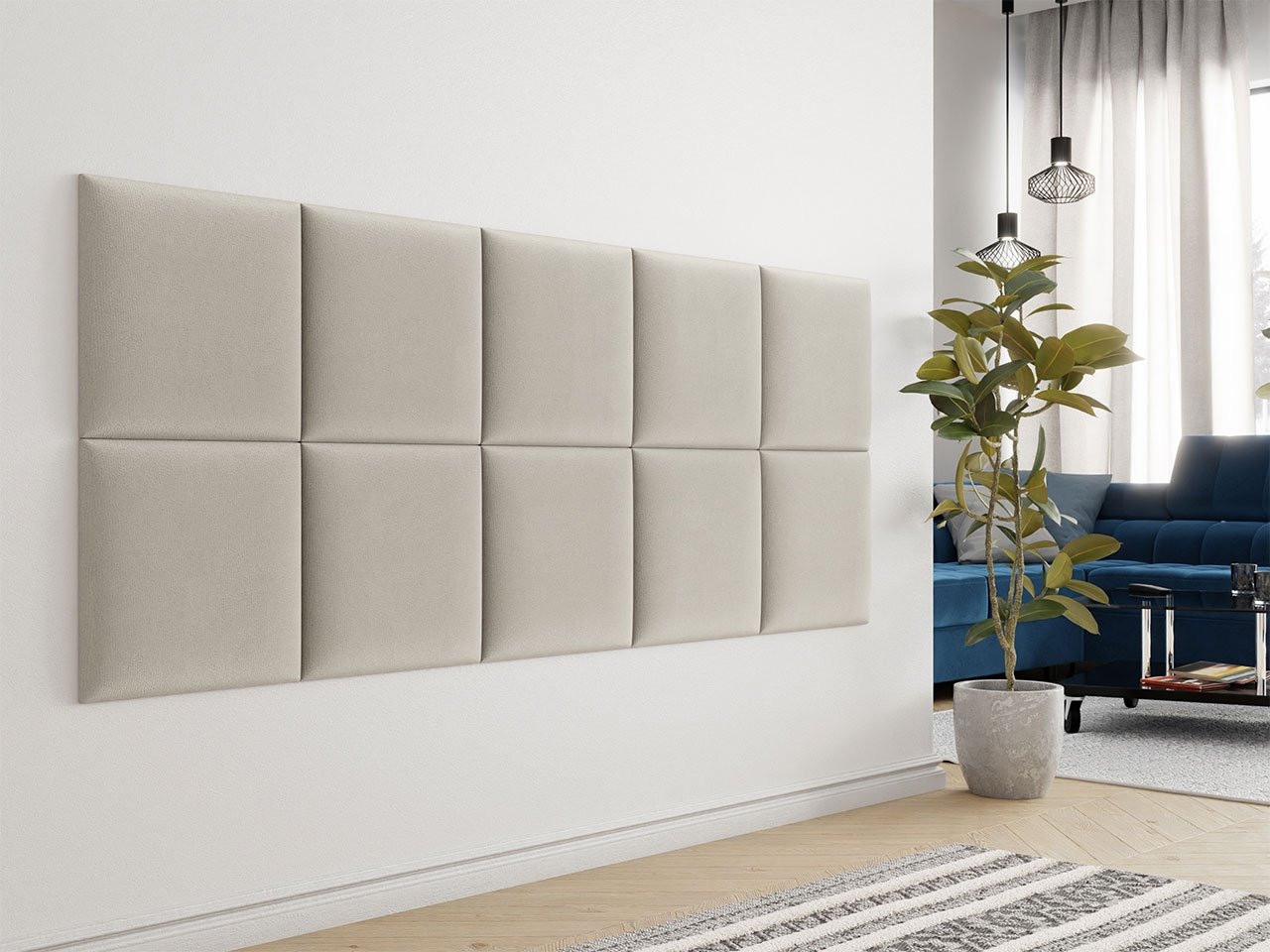 PAG kárpitozott falpanel 42x42 - bézs