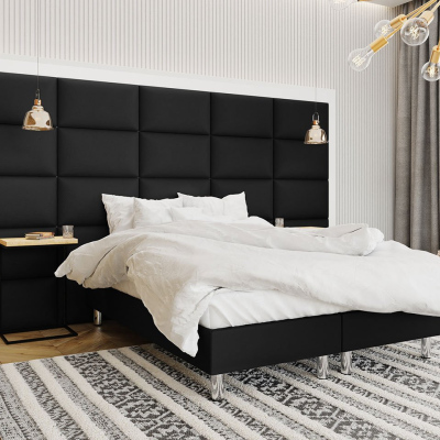 PAG kárpitozott fali panel 70x40 - fekete ökobőr