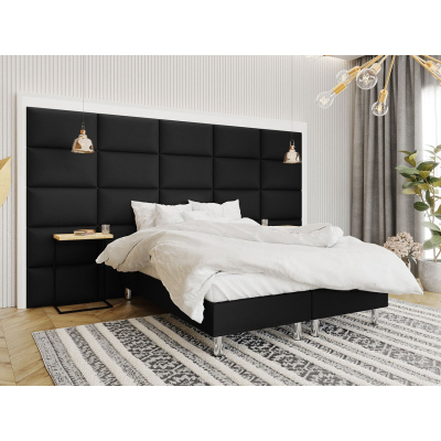 PAG kárpitozott fali panel 70x40 - fekete ökobőr