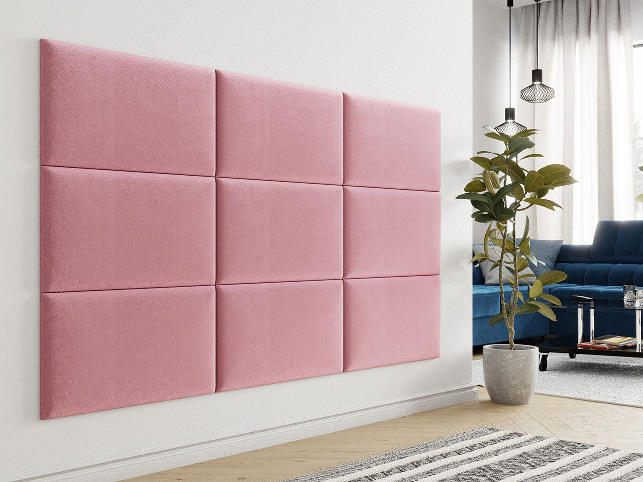 PAG kárpitozott falpanel 70x40 - rózsaszín