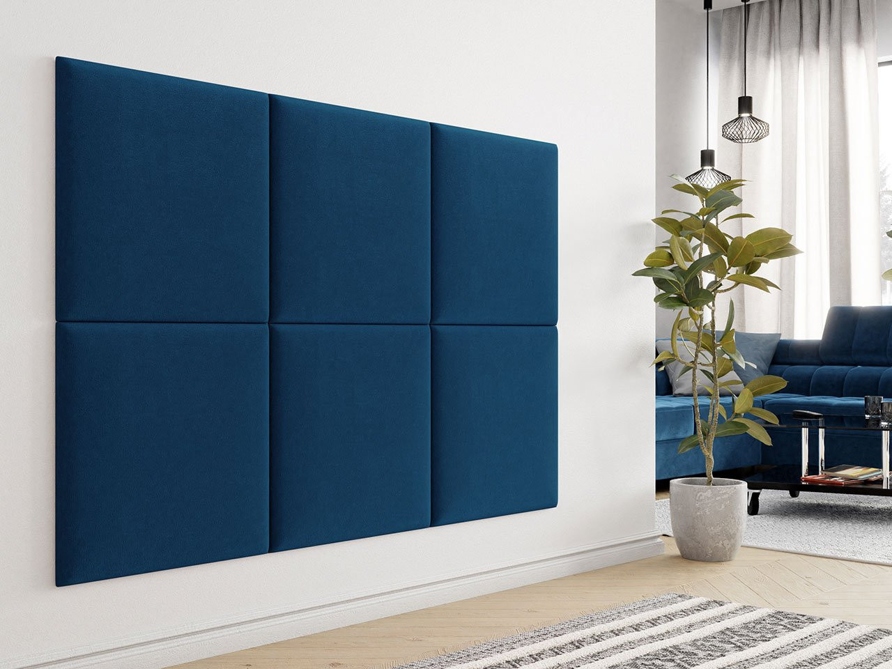 PAG kárpitozott panel 60x60 - kék