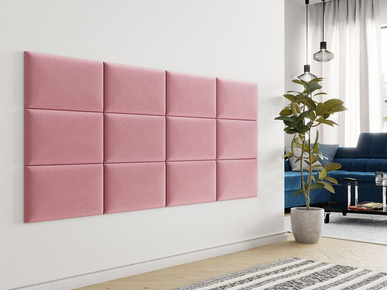 PAG kárpitozott falpanel 50x30 - rózsaszín