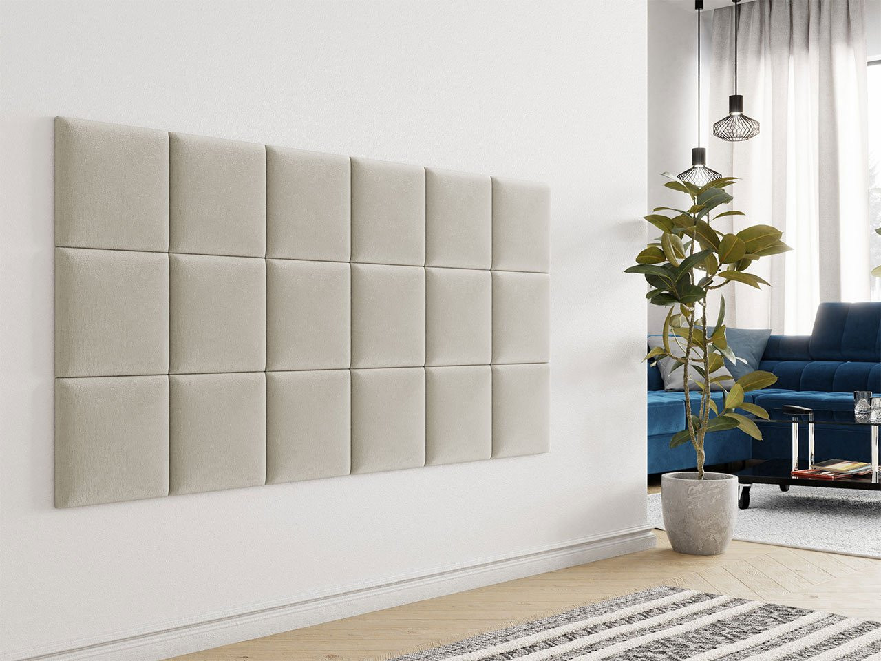 PAG kárpitozott falpanel 30x30 - bézs