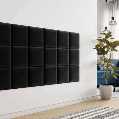 PAG kárpitozott fali panel 30x30 - fekete