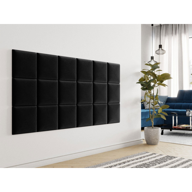 PAG kárpitozott fali panel 30x30 - fekete