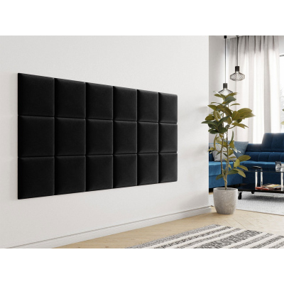 PAG kárpitozott fali panel 30x30 - fekete