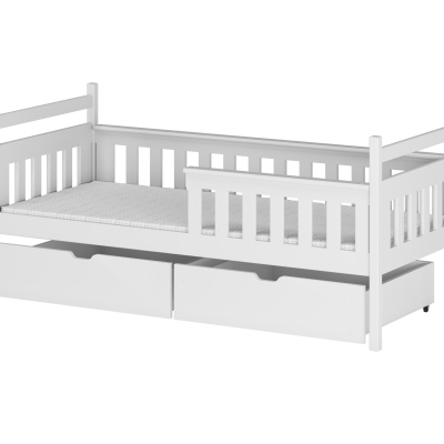 ENNY ágy gyerekeknek leesésgátlóval - 90x200, fehér