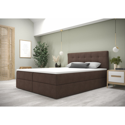 STIG 5 modern ágy tárolóhellyel 140x200 - barna