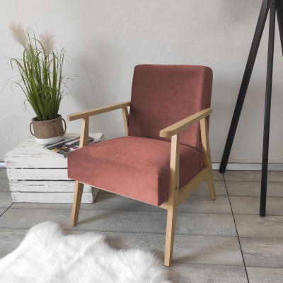 VARGON retro fotel - rózsaszín