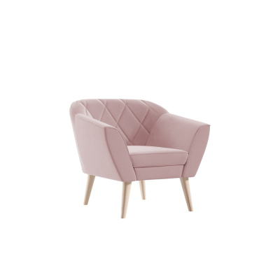 SPILDRA skandináv stílusú fotel - rózsaszín