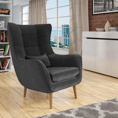 LEVI design fotel - sötétszürke