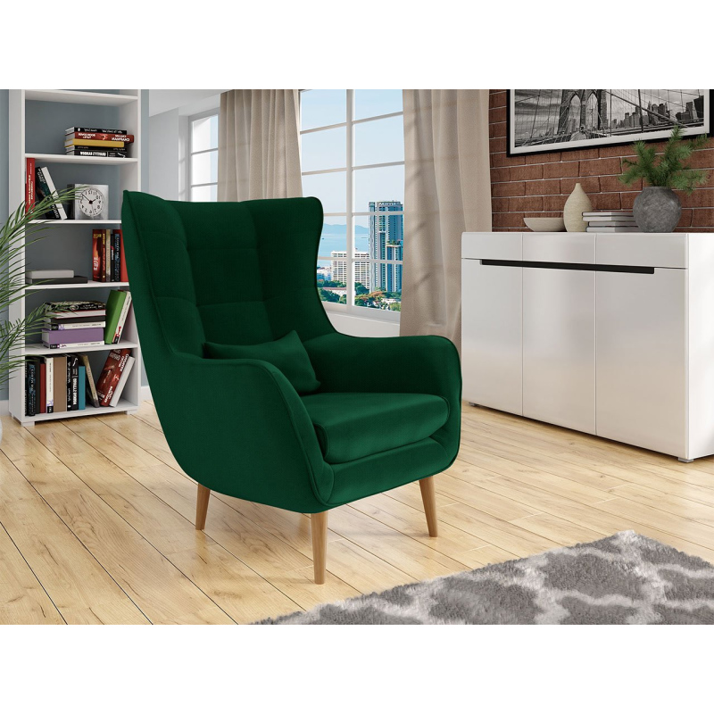LEVI design füles fotel - zöld
