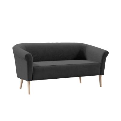 SILDA háromszemélyes skandináv stílusú kanapé - fekete