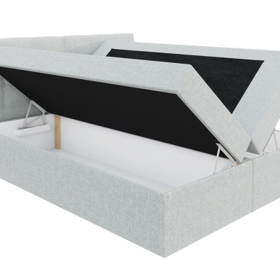 BALJA 1 modern szállodai ágy 180x200 - fekete + INGYENES topper