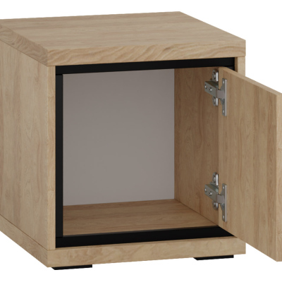 Hálószoba szett LED világítással és ággyal 160x200 SUCRE 2 - hikori dió / tölgy