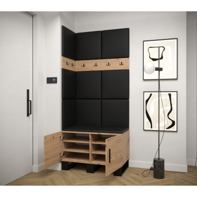 RUMIE 11 előszobagarnitúra - artisan tölgy, kék panelek