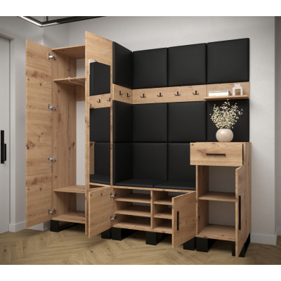 RUMIE 13 előszobagarnitúra - artisan tölgy, kék panelek