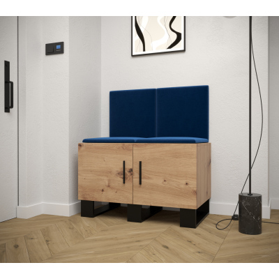 RUMIE 19 előszobagarnitúra - artisan tölgy, kék panelek
