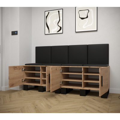 RUMIE 20 előszobagarnitúra - artisan tölgy, kék panelek