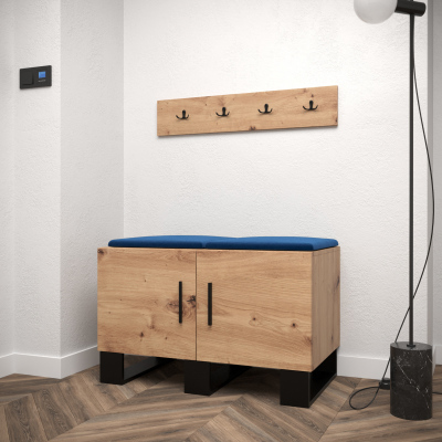 RUMIE 21 előszobagarnitúra - artisan tölgy, kék panelek
