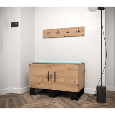 RUMIE 21 előszobagarnitúra - artisan tölgy, menta panelek