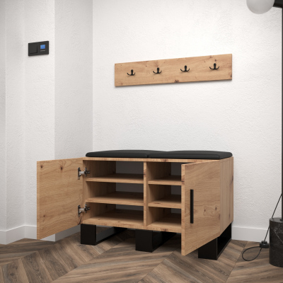 RUMIE 21 előszobagarnitúra - artisan tölgy, bézs panelek