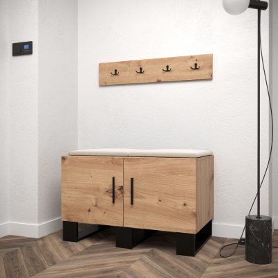 RUMIE 21 előszobagarnitúra - artisan tölgy, bézs panelek