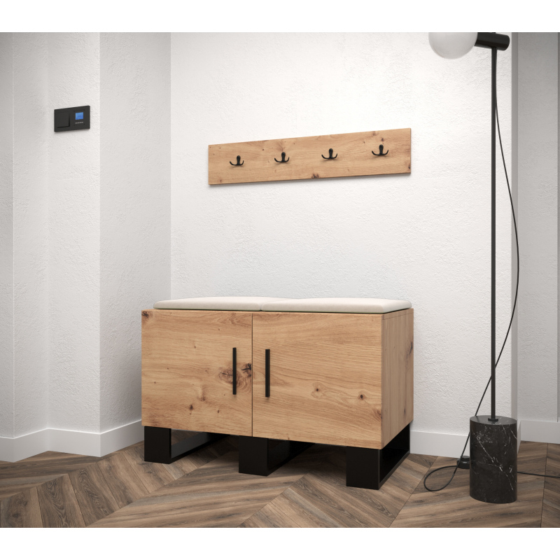RUMIE 21 előszobagarnitúra - artisan tölgy, bézs panelek