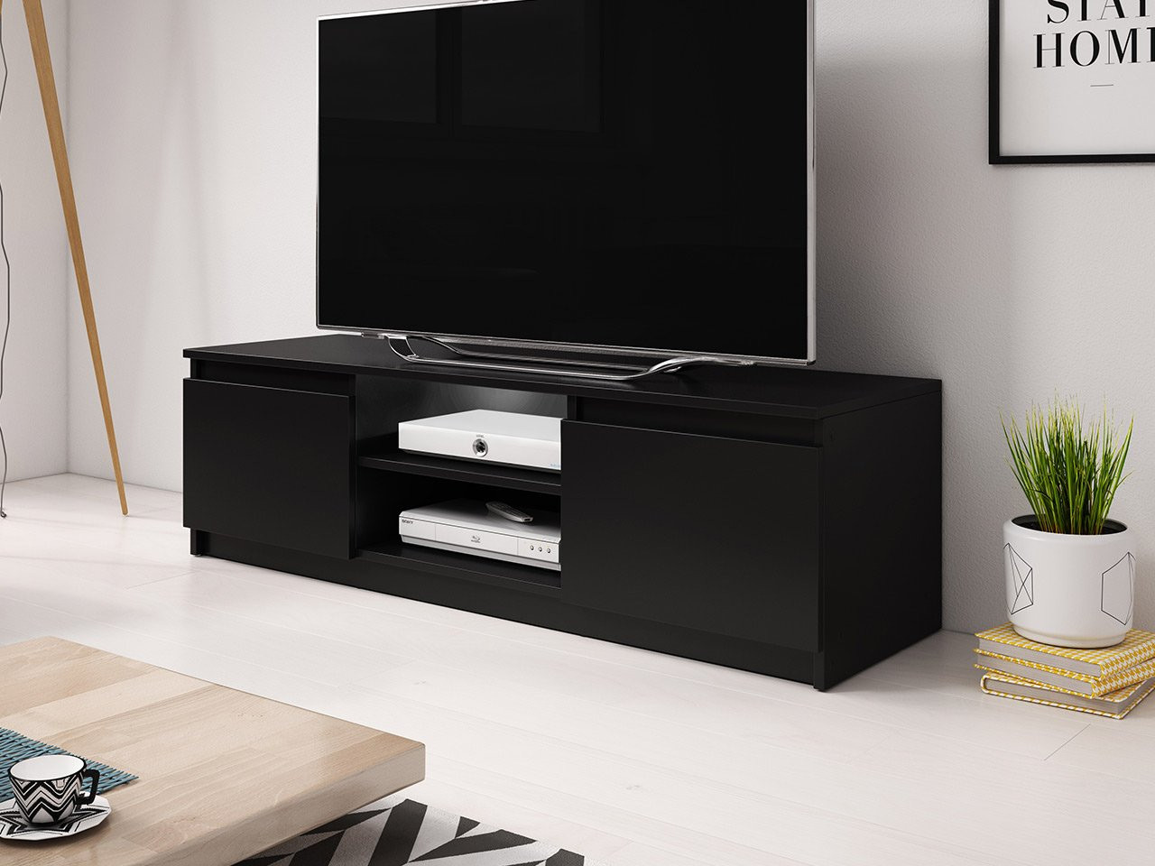 KIKUKO TV állvány LED világítással - fekete