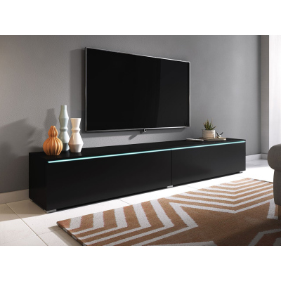 WILLA D TV-szekrény 180 cm - fekete