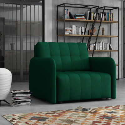ASUKA kinyitható fotel mindennapi alváshoz - zöld