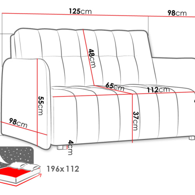 ASUKA 1 kinyitható kanapé mindennapi alváshoz - világosbarna 1