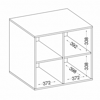 Négyzet alakú polc MABAKA 2 - artisan tölgy