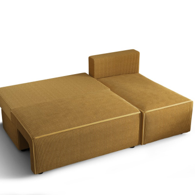 RADANA kényelmes kinyitható kanapé tárolóhellyel - lazacszín