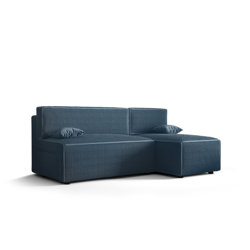 RADANA kényelmes kinyitható kanapé tárolóhellyel - kék