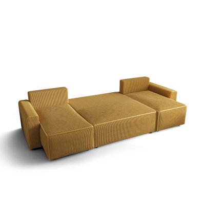 RADANA U-alakú kényelmes kinyitható kanapé - lazacszín