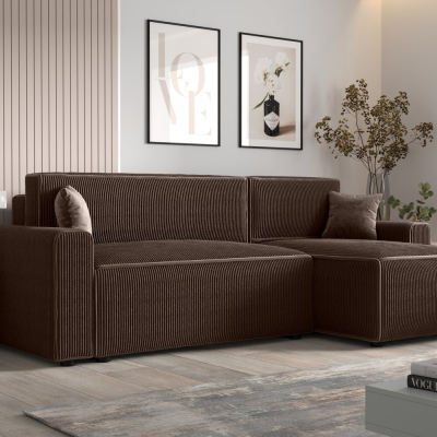 RADANA kényelmes kinyitható kanapé - barna 2