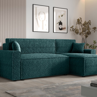 RADANA kényelmes kinyitható kanapé - sötétzöld