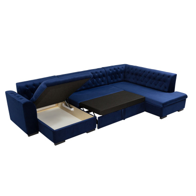 SKAGEN U-alakú kanapé mindennapi alváshoz - sötétbarna, jobb sarok