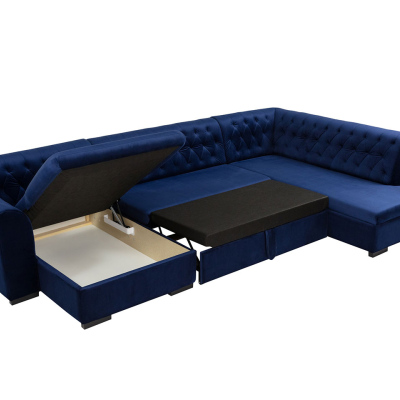 SKAGEN U-alakú kanapé mindennapi alváshoz - bordó, bal sarok