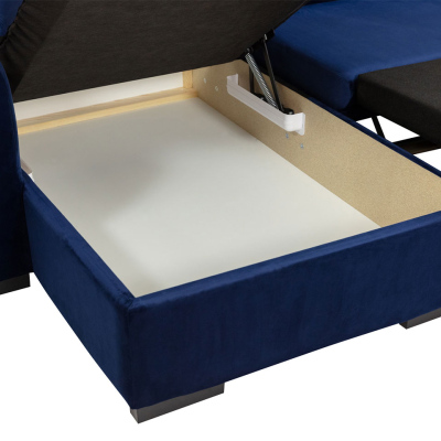 SKAGEN U-alakú kanapé mindennapi alváshoz - bordó, bal sarok