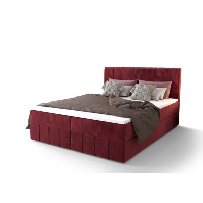 MADLEN boxspring ágy - 160x200, piros