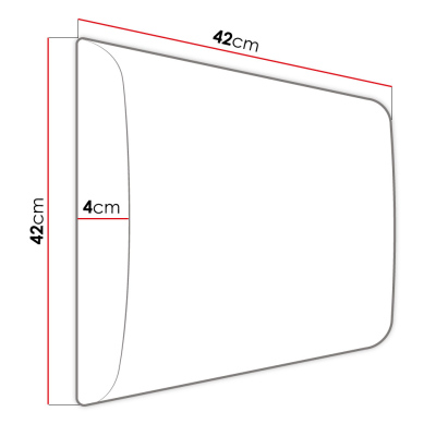 Kárpitozott előszobafal 42x42 SELAND 10 - fehér / sötétszürke