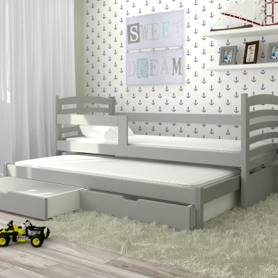 Gyerekágy pótággyal KALA 2 - 75x180, szürke