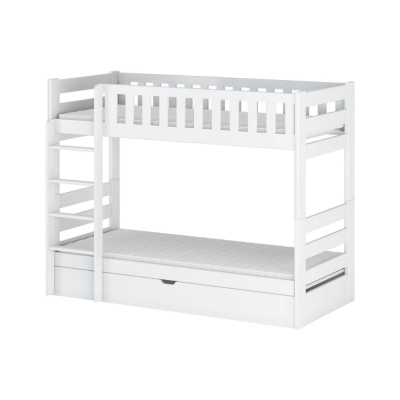 ALLA gyermek emeletes ágy - 80x200, fehér