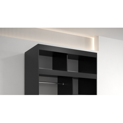 UNI 120 szekrény bővítmény - fekete / sonoma tölgy