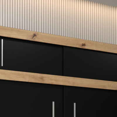 UNI 150 felső szekrény - artisan tölgy / fekete